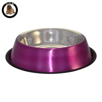 Ellie-Bo XXL Stainless Steel Anti-Skid Bowl in Pink